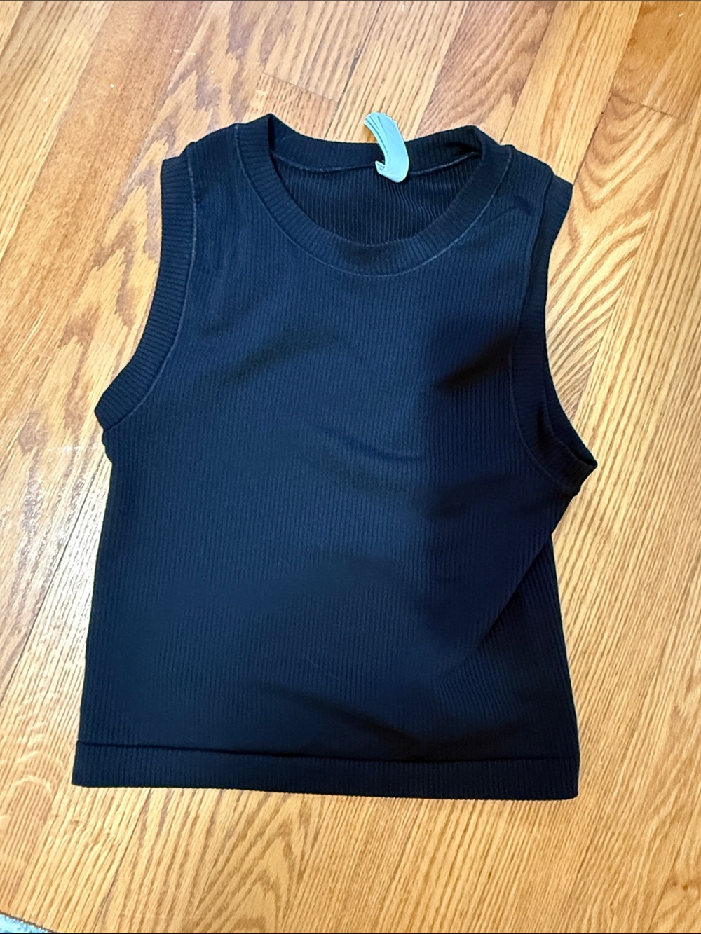 Athleta Black Ribbed Sleeveless Tank